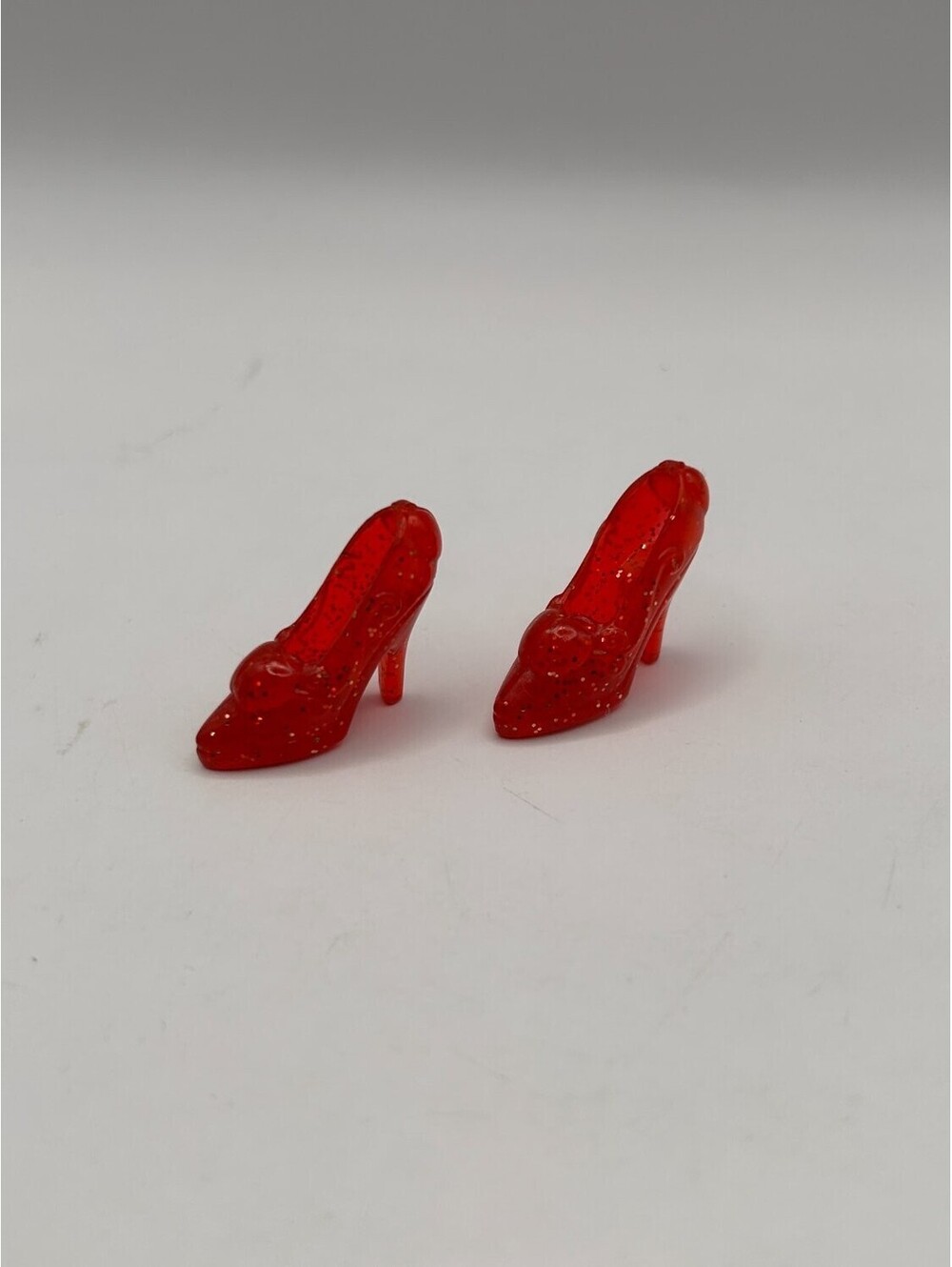 Mattel Barbie Dorothy Ruby Slippers Red Glitter High Heel Doll Shoes Pair 11.5in